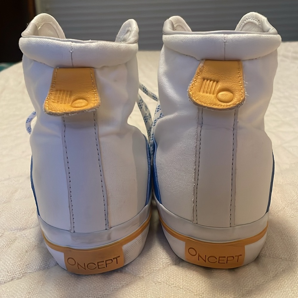 ONCEPT NYC size 8 blue/yellow/whote high tops - Picture 3 of 7